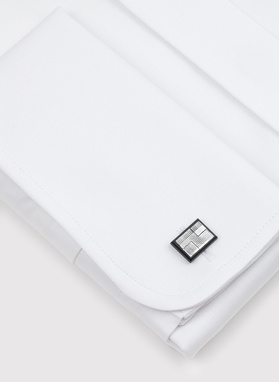 Biała koszula męska na spinki