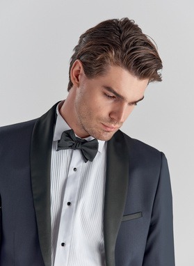 Klasyczny granatowy wełniany smoking