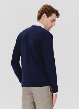 Męski kardigan w kolorze granatowym