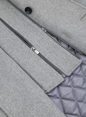 Wełniany dwurzędowy płaszcz męski