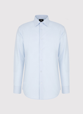Gładka koszula męska w kolorze jasnoniebieskim