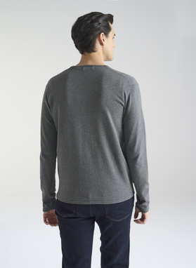 Szary kardigan męski