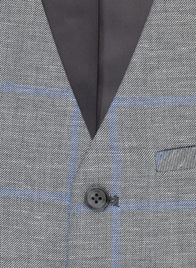 Męska szara kamizelka w kratę