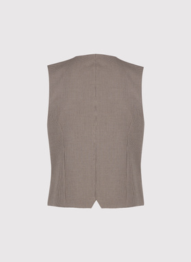 Dwurzędowa kamizelka w pepitkę