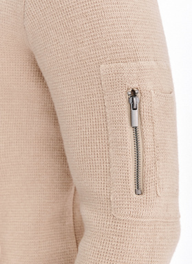 Rozpinany kardigan w kolorze beżowym