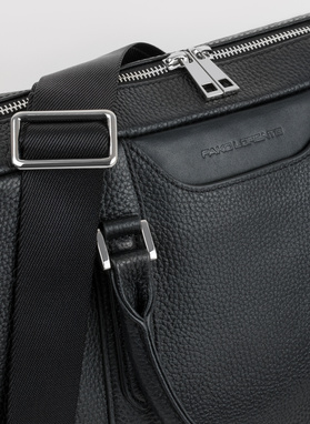 Skórzana czarna aktówka męska