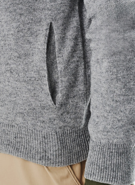 Sweter męski rozpinany w szarym kolorze