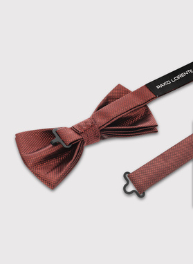 Brązowa mucha męska w strukturalny wzór