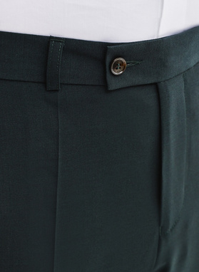 Wełniany zielony garnitur męski