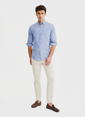 Koszula męska z kołnierzem na guziki