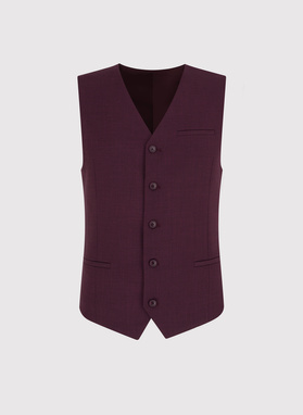 Gładka jednorzędowa kamizelka męska