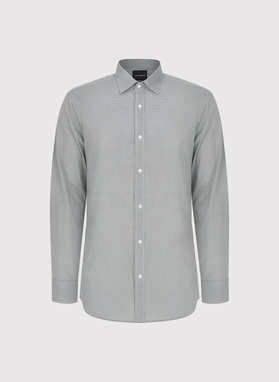 Biała koszula męska mikrowzór