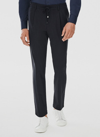 Spodnie garniturowe w kolorze granatowym