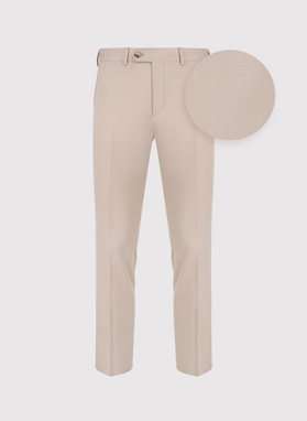 Gładki beżowy garnitur męski