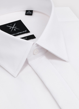 Biała koszula na spinki w fasonie slim