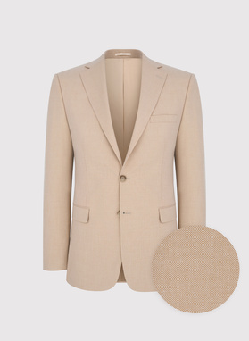 Beżowy garnitur męski