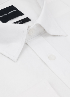 Biała bawełniana koszula męska