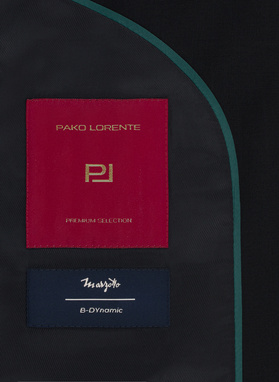 Wełniany czarny garnitur męski