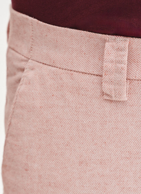 Różowe szorty męskie z lnem