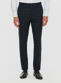 Granatowe garniturowe spodnie męskie