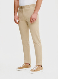 Beżowe gładkie spodnie męskie
