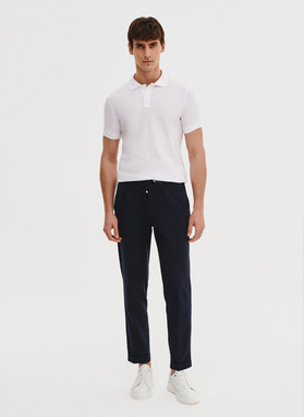 Biały gładki t-shirt polo