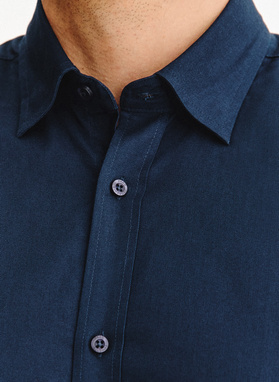 Granatowa bawełniana koszula męska