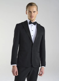 Ślubny czarny smoking męski