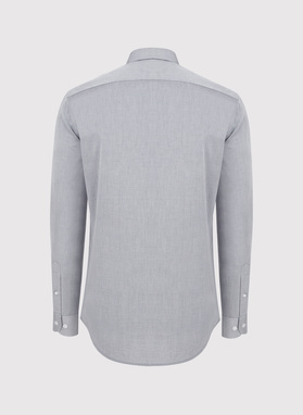 Gładka koszula męska w kolorze szarym