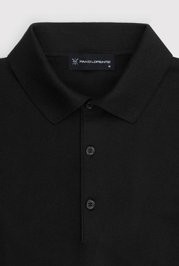 Sweter polo w kolorze czarnym