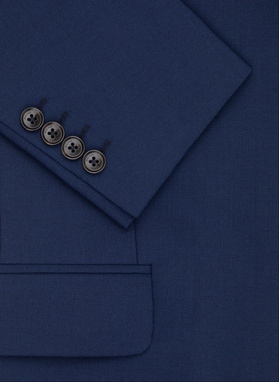 Granatowy garnitur męski z wełną