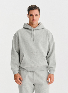 Szary dres męski z bluzą z kapturem