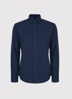 Granatowa koszula z bawełną