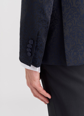 Granatowo-czarny smoking męski