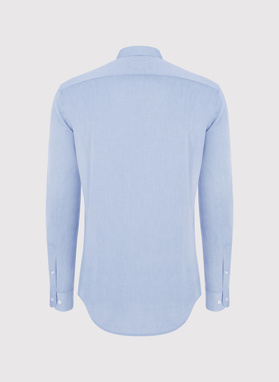 Bawełniana koszula męska w kolorze niebieskiem