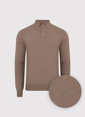 Sweter polo z kaszmirem