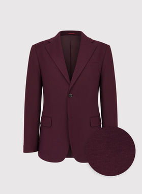 Bordowy garnitur męski