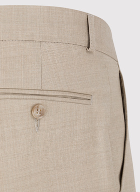 Beżowe spodnie ganiturowe wełna