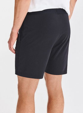 Biało-czarna piżama męska z bawełną