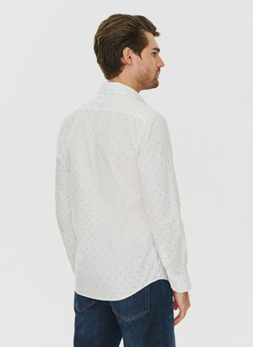 Koszula w kolorze białym w drobny wzór