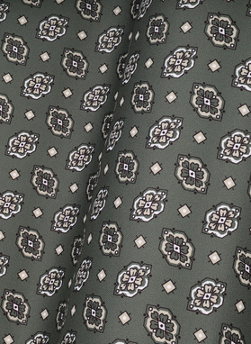 Zielona poszetka męska we wzory