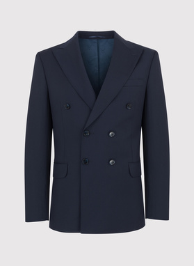 Granatowa dwurzędowa marynarka męska