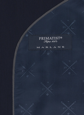 Granatowy garnitur dwurzędowy