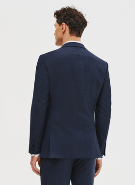 Ślubny granatowy garnitur męski