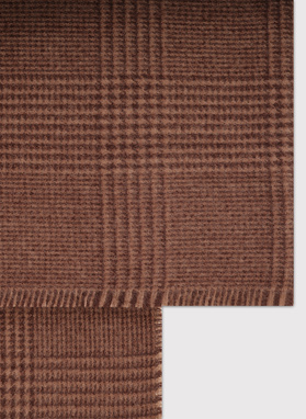 Szalik męski w kolorze brązowym w kratę