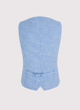 Jednorzędowa kamizelka męska w drobną kratę