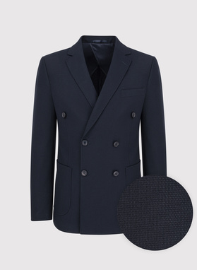 Granatowa dwurzędowa marynarka męska