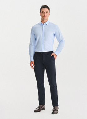 Niebieska bawełniana koszula męska