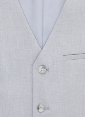 Jednorzędowa szara kamizelka