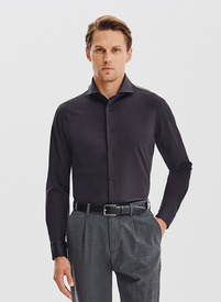 Grafitowa koszula z dzianiny